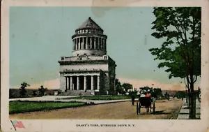 GRANT'S TOMB Riverside Drive Ullman cartolina posteriore divisa cavallo e passeggino - Foto 1 di 2