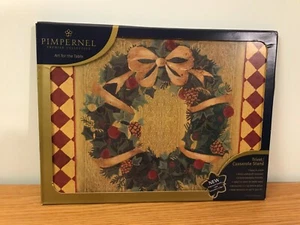 NEU PIMPERNEL UNTERSETZER KOFFEROLENSTÄNDER: WINTER WEIHNACHTEN HARLEKIN DESIGN - Bild 1 von 2