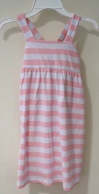 Nuevo con etiquetas Vestido Clásico Caprichoso Rosa y Blanco Rayas Mia Niña Talla 6 Foto 1 de 2