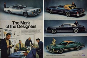 Ford Lincoln Mercury Continental Cartier Givenchy 1977 coche anuncio de revista de 2 páginas - Imagen 1 de 1