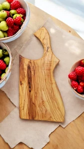 Olive Cutting Board Plate 15x7 Bread Challah Chopping Carving Meat Smooth - Picture 1 of 11