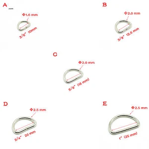 3/8" 1/2" 5/8" 3/4" 1" D Ring Webbing Strapping Leather Bag Shirt Craft - Picture 1 of 7