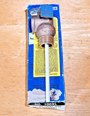 Watts 100XL 150 PSI 3/4" Self Closing Temperature & Pressure Relief Valve NEW NO - Image 1 of 4