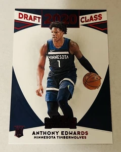 2020-21 Panini Contenders Draft Class Red Foil Anthony Edwards #5 Rookie RC - Bild 1 von 2