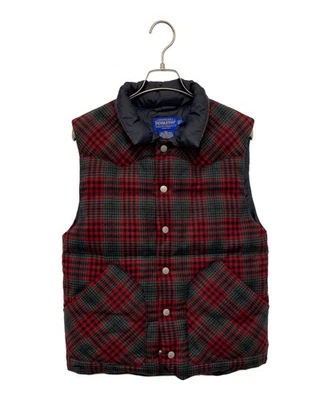PENDLETON Down vest Size: S Red x green Men - Image 1 of 4