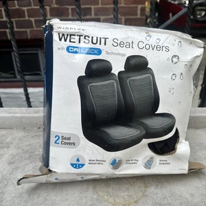 WINPLUS Two Wetsuit Seat Covers with Dri-Lock Technology Black New Open Box - Picture 1 of 3