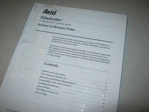 Vintage FilmScribe for Mac Release 2.0 Documentation 1999 (sealed) - Picture 1 of 3