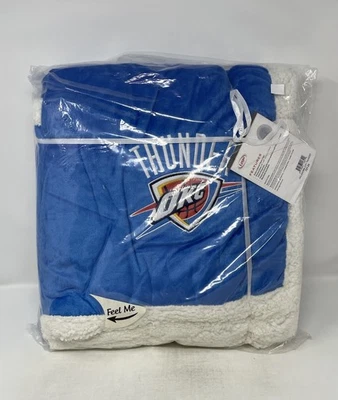 Oklahoma City Thunder NBA Embroidered Team Logo 50” x 60” Sherpa Throw Blanket - Image 1 of 3