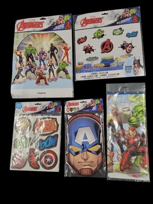 Marvel Vengadores Fiesta Lote Kit Suministros, Máscaras, Mantel, Decoraciones de Mesa... Foto 1 de 4