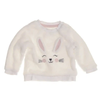 C&A, Sweatshirt, Größe: 68, Weiß/Pink, Polyester, Fleece, Mädchen #ZvV - Bild 1 von 4