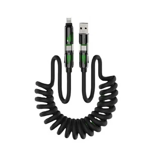Câble USB Type-C 4 en 1 6 pieds cordon de données câble de charge super rapide pour iPhone Samsung - Photo 1 sur 17