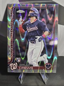 Dylan Crews #146 Raywave Topps Cromo 2025 Novato RC Washington Nationals - Imagen 1 de 2