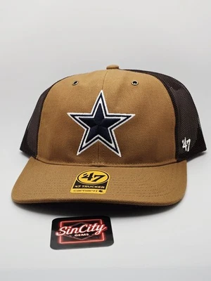 Dallas Cowboys Carhartt '47 Trucker Adjustable Snapback Hat Cap NFL Men's New - Image 1 of 4