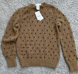NWT Crewcuts Girls' Brown Embellished Sweater- Size M (8) - Picture 1 of 7