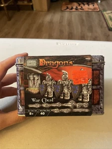 Mega Bloks Dragons War Chest Tin 2002 #9862 40 piezas nuevo sin abrir - Imagen 1 de 6