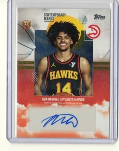 2025-26 Topps Asa Newell Contemporary Marks AUTO AUTOGRAPH RC ATLANTA HAWKS - Bild 1 von 1