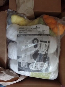 Mary Maxim Country Floral Amarillo Rosa Crochet Afgano / Kit de Lanzamiento #6863 - Imagen 1 de 3