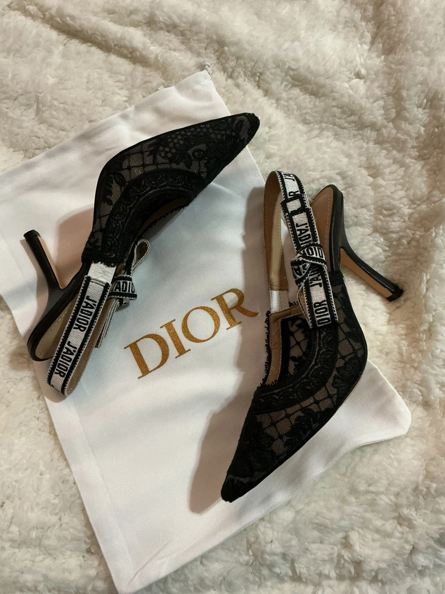 靴 Vintage Dior Leather Pumps 36 1/2 CHRISTIAN DIOR Vintage Leather Miss Dior Pumps Black | Luxity