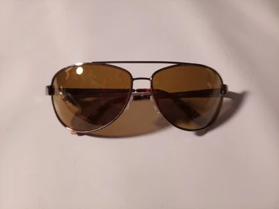 Eagle Eyes Sunglasses Navigator Gold Square Wire Frames Brown Polarized Lens X55 - Image 1 of 4