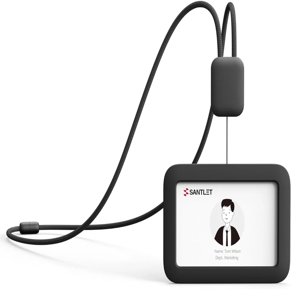 Silikon-Ausweishalter mit Sicherheitsclip | Verlängerbare Halterung für ... - Bild 1 von 4