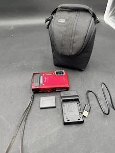 Olympus Stylus Tough TG-830 16MP fotocamera rossa impermeabile TESTATA - Foto 1 di 11