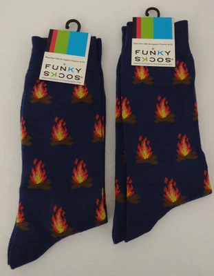 2 Pares Calcetines Fogata Para Hombre Calcetines Funky Talla 6-12 Nuevos Foto 1 de 4