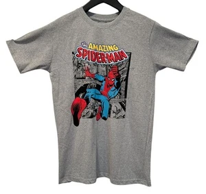 Marvel Comics The Amazing Spider-Man T-Shirt Grey Unisex Size Medium - Picture 1 of 4