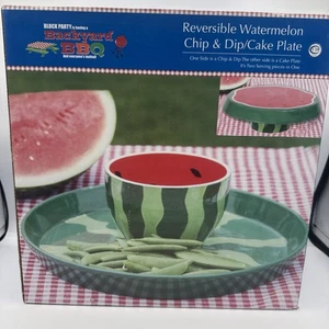 Neu Dennis East WENDEBARE WASSERMELONEN-CHIP- & DIP-PLATTE - Bild 1 von 4
