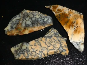 Ópalo Dendtrítico 3 piezas pequeñas - áspero - cableado - pantalla--NUEVO - Imagen 1 de 3