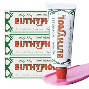 3 x Euthymol Original Toothpaste 75ml – Antibacterial, Fluoride-Free, UK Formula - Picture 1 of 6
