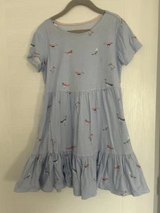 Joules Age 8 Girls Bird Summer Dress Blue Very Pretty - Picture 1 of 6
