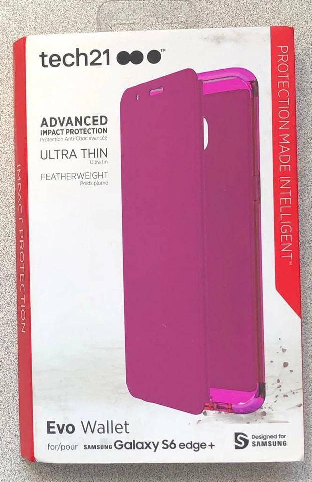 New Original Tech21 Evo Wallet Case for Samsung Galaxy S6 Edge+ Plus - Pink -! - Image 1 of 3