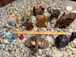 VINTAGE Menge 15 verschiedene Elefantenfiguren verschiedene Stile & Materialien - Bild 1 von 4