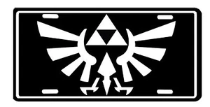 Legend of Zelda Triforce hochglänzendes Nummernschild - Bild 1 von 2