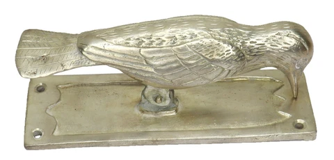 Silver Bird Shape Door Bell Vintage Antique Style Handcrafted Brass Door Knocker Cover