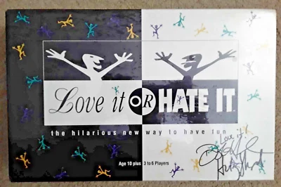 FIRMADO De Colección 1995 LOVE IT OR HATE IT Juego de Fiesta Tyco NUEVO PRECINTADO Foto 1 de 4