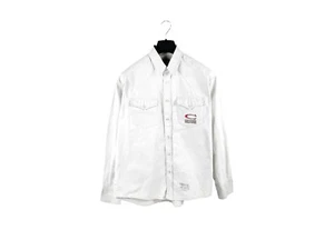 vintage CHEVIGNON shirt long sleeve mens Size L made in USA wear big logo authen - Picture 1 of 6