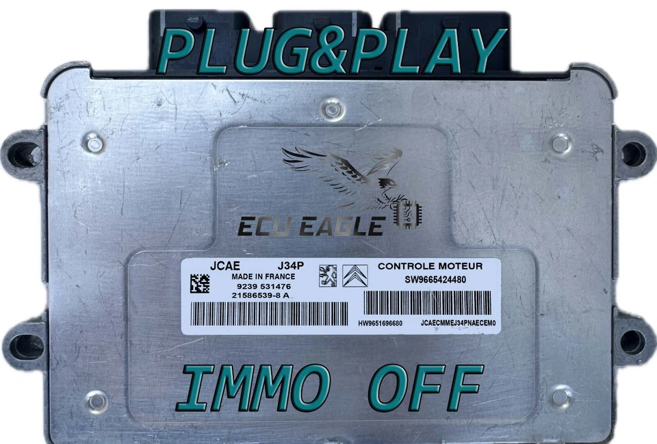 ECU PEUGEOT 207 21586539-8 A 21586539-8A SW9665424480, J34P, garanzia - Immagine 1 di 2