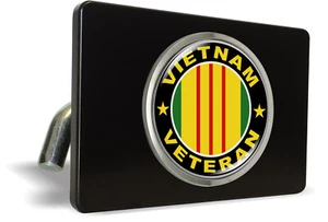 Vietnam Veteran - Billet ALUMINUM Car SUV Truck RV Tow Hitch Cover & Emblem - Imagen 1 de 5