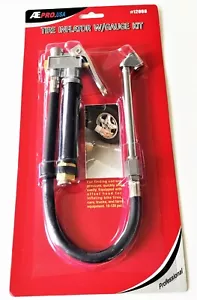 ATE PRO DUAL CHUCK TIRE INFLATOR 10-120PSI AIR PRESSURE GAUGE RUBBER HOSE #12068 - Picture 1 of 1