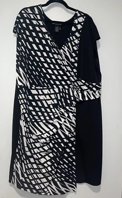 Vestido blanco negro envolvente Lane Bryant 26/28 Foto 1 de 3