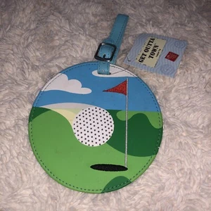 Golf Golfer Gift - Suitcase Luggage Tag By Russ Berrie - Get Outta Town - NEW - Picture 1 of 6