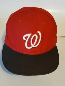 Vintage Washington Nationals Baseball Hat 7 3/4 New Era 59 USA Wool Red & Black - Picture 1 of 10