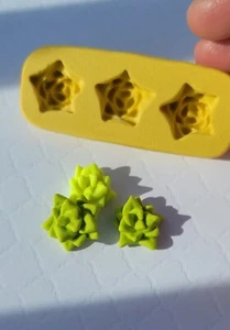 Succulents mold for fondant clay resin wax flexible mold flexible mold - Bild 1 von 7