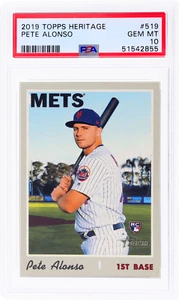 2019 Topps Heritage Pete Alonso #519 PSA 10 Rookie RC - Picture 1 of 2