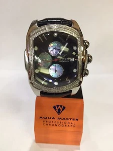 Aqua Master Jojo Lupah St Steel man Watch 1.50ct real diamonds - Picture 1 of 7