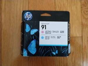 2016 AUTHENTIQUE TÊTE D'IMPRESSION HP #91 Lt magenta Lt cyan c9462a designjet z6100 scellée - Photo 1/1