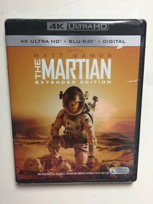 The Martian (4KUHD Blu-ray/Blu-ray, Digital, 2016, Extended Edition) NEW HTF - Image 1 of 2