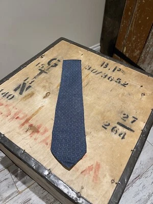 Corbata de seda Jaeger azul patrón mezcla hecho en Italia Foto 1 de 4