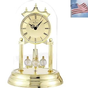 Tristan I Clock, Brass Finish - Picture 1 of 2
